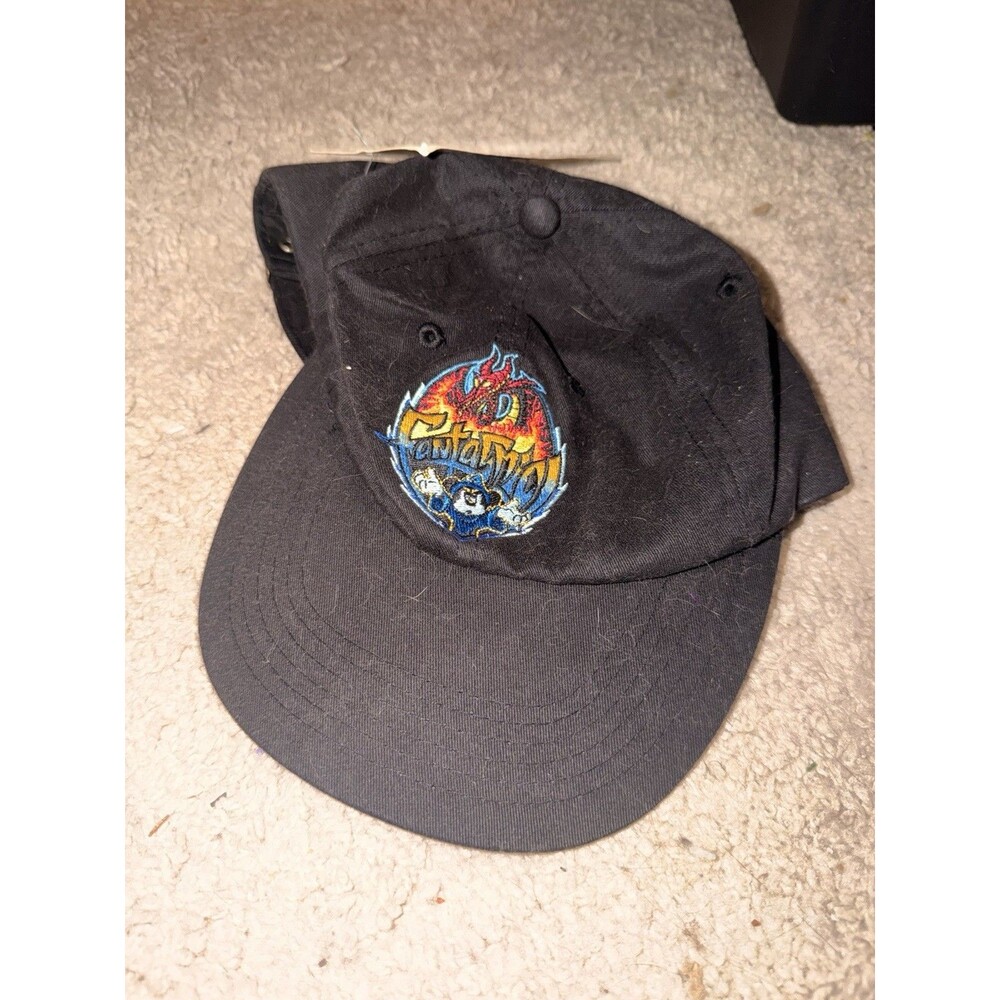 Disney MGM Studios Fantasmic Dragon Black Baseball Cap Vintage NWT